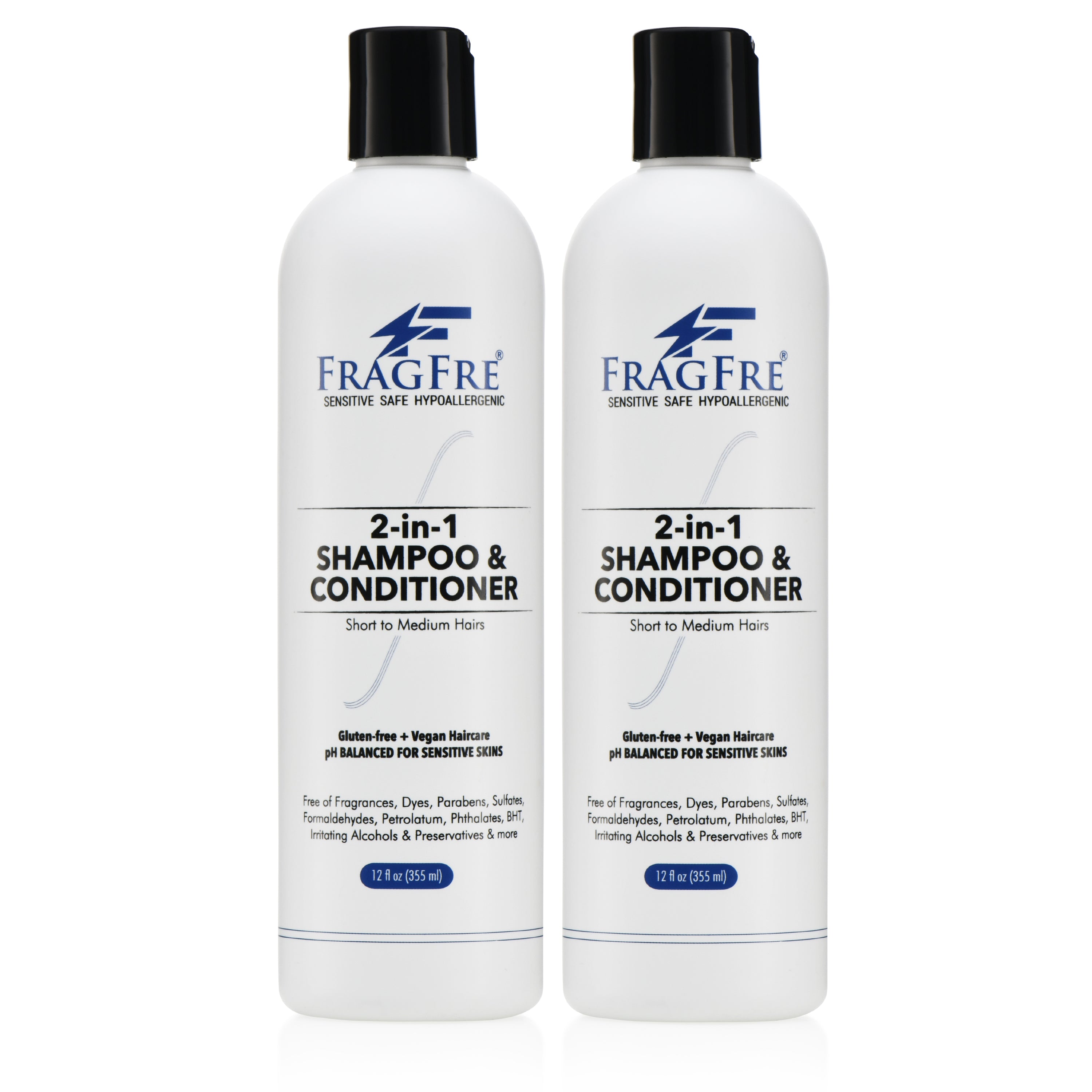 2 in 1 Shampoo and Conditioner 12 oz (2-Pack Gift Set