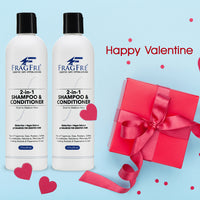 FRAGFRE 2 in 1 Shampoo and Conditioner 12 oz (2-Pack Gift Set) -  Vegan Gluten Free Cruelty Free - Hypoallergenic Sulfate Free Shampoo for Short Hairs