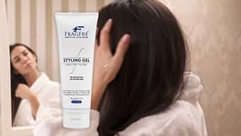 FRAGFRE Hair Styling Gel Medium Hold 8 oz - Hair Gel for Sensitive Skin - Fragrance Free Paraben Free Hypoallergenic - Gluten Free Vegan Cruelty Free