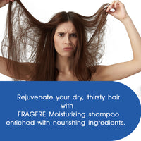 FRAGFRE Moisturizing Shampoo 8 oz - Hypoallergenic Sulfate Free Hydrating Shampoo for Dry Hungry Hairs - Safe on Colors and Sensitive Scalps - Vegan