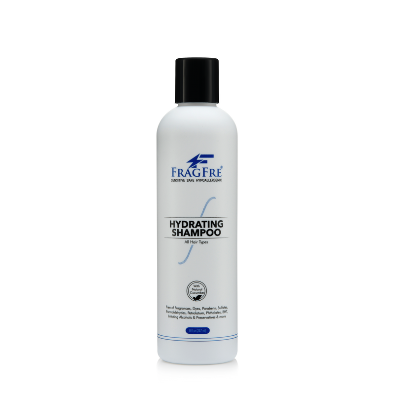 FRAGFRE Hydrating Shampoo 12/8 oz - Hypoallergenic Sulfate Free Shampoo for Sensitive Skin - Vegan Gluten/Cruelty Free Color Safe - Natural Cucumber