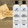 FRAGFRE 2 in 1 Shampoo and Conditioner for Sensitive Skin 12 oz - Hypoallergenic Sulfate Free Shampoo for Short to Medium Hairs - Vegan Gluten Free