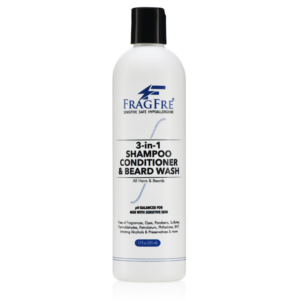 FRAGFRE 3 in 1 Shampoo Conditioner and Beard Wash for Men (1 oz Sample) - Perfect Travel Size TSA  Compliant