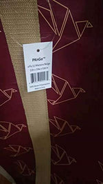 PKnGo Light Weight Bag - Foldable, Breathable Shopping and Storage Bag - 22 x 19 x 10 in (Maroon/Beige) - Woven Polypropylene Travel Bag Nylon Trim
