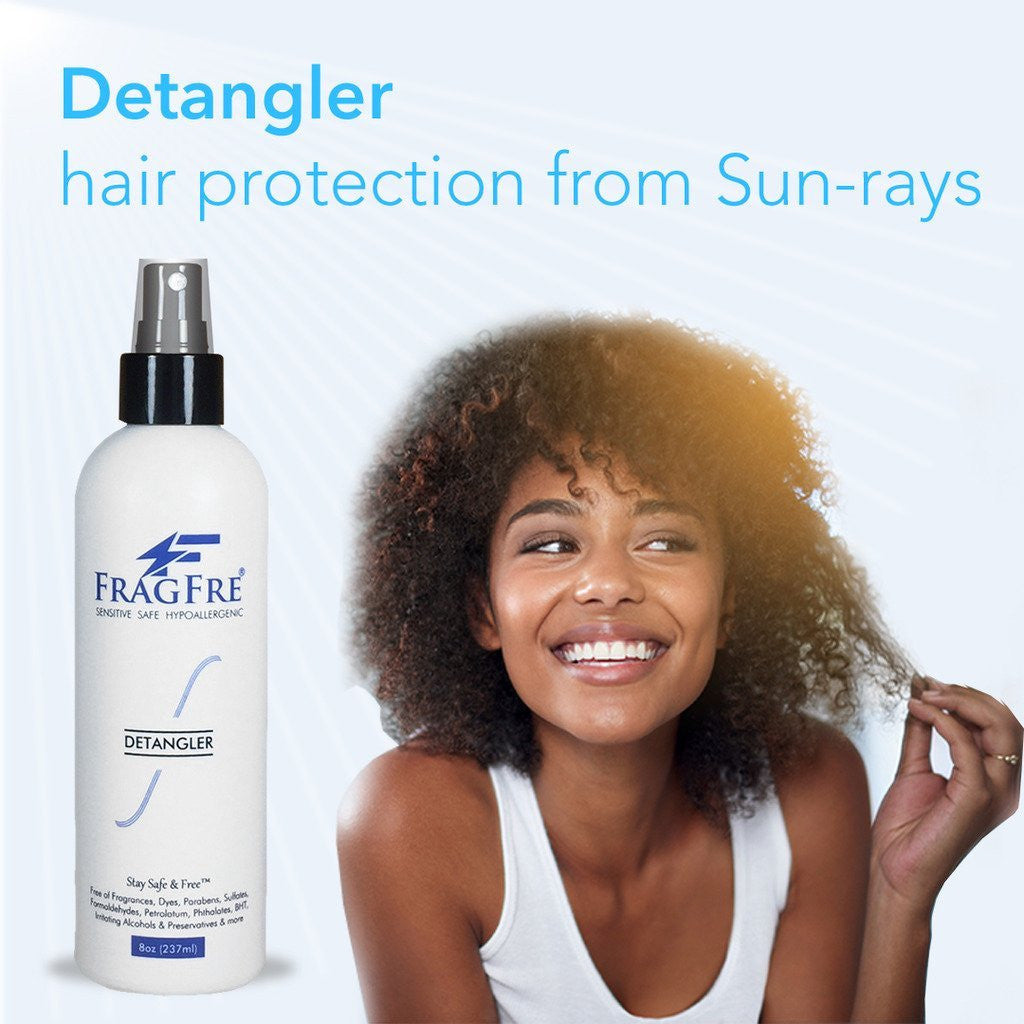 FRAGFRE Hair Detangler 8 oz Spray - Fragrance Free Detangler for Sensitive Skin