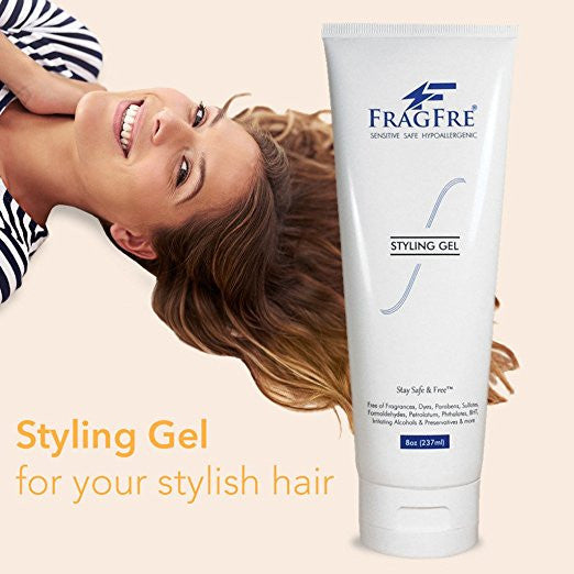 FRAGFRE Sensitive Hair Styling Gel 8 oz - Fragrance Free Hair Styling