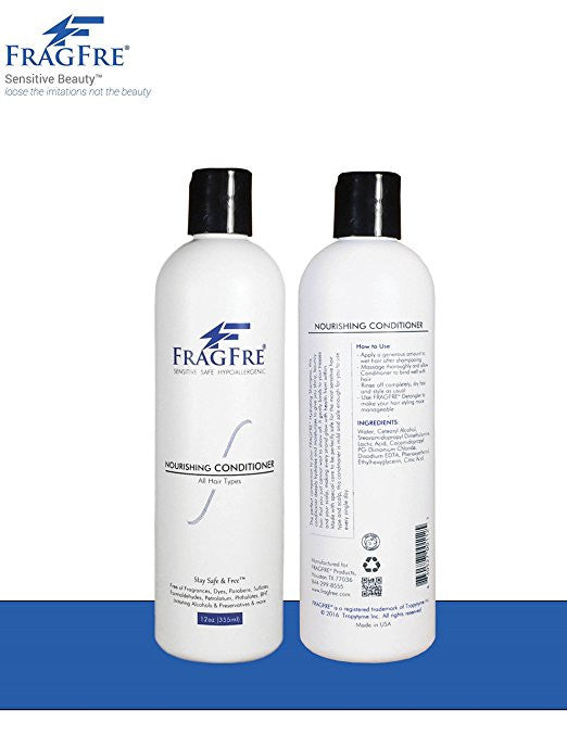 FRAGFRE Sensitive Hair Conditioner 12 oz - Fragrance Free Deep Conditioning 