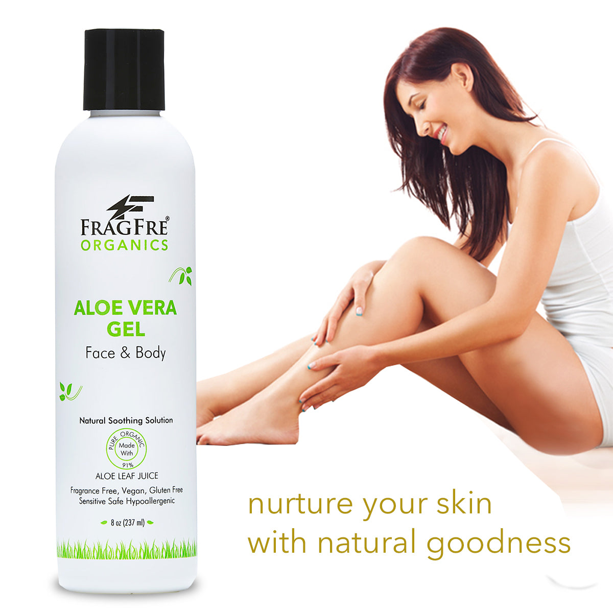 FRAGFRE All-Natural Aloe Vera Gel - 1 oz Sample - Perfect Travel Size TSA Compliant