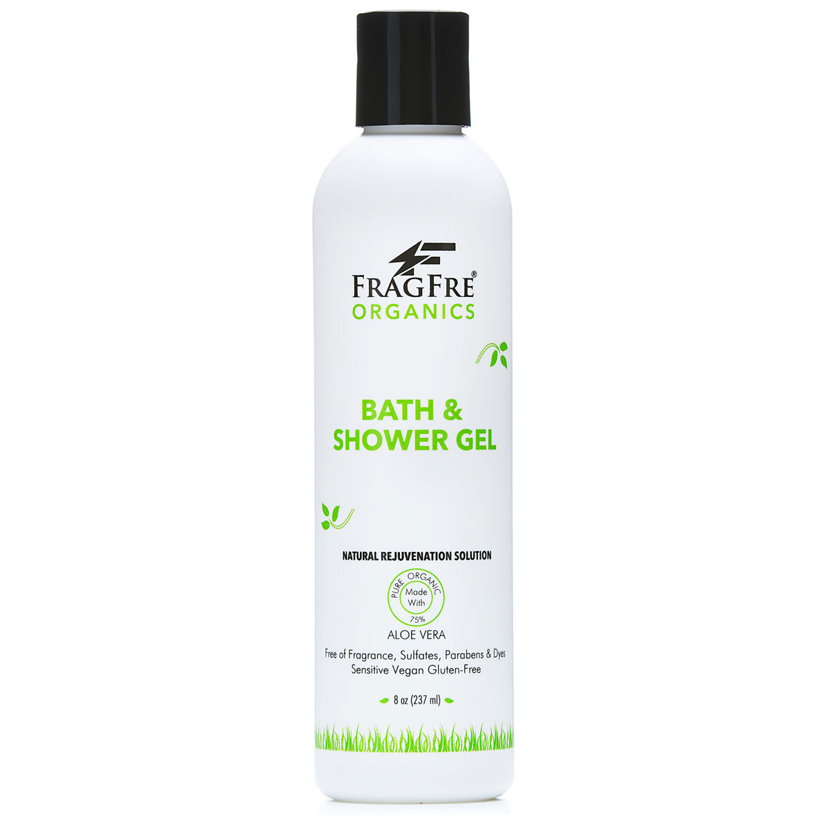 FRAGFRE Organic Shower Gel 8 oz - Fragrance Free Sulfate Free