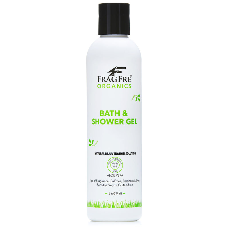 FRAGFRE Organic Shower Gel 8 oz - Fragrance Free Sulfate Free