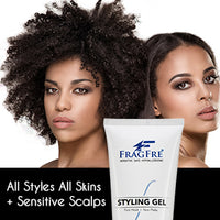 FRAGFRE Firm Hold Hair Gel Fragrance Free 8 oz - Strong Styling Gel for Extreme Hair Styles - Paraben Free Hypoallergenic Sensitive Vegan Gluten Free