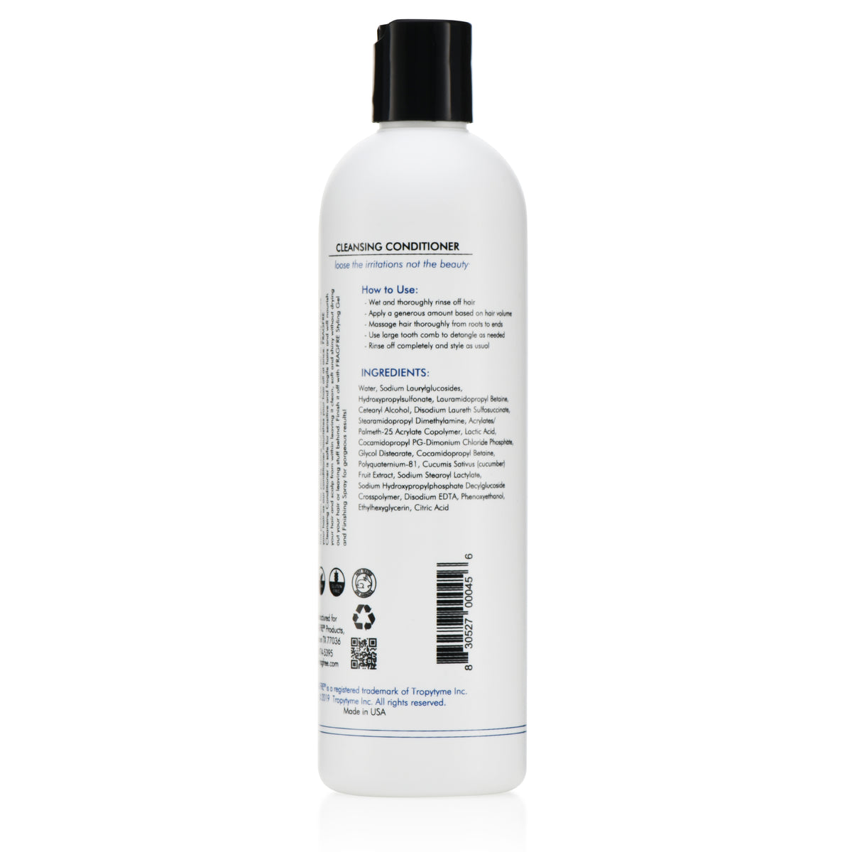 FRAGFRE Cleansing Conditioner for Fine Fragile and Treated Hairs 12 oz - Mild Conditioning Shampoo for Sensitive Skin - Vegan Gluten Free Cruelty Free
