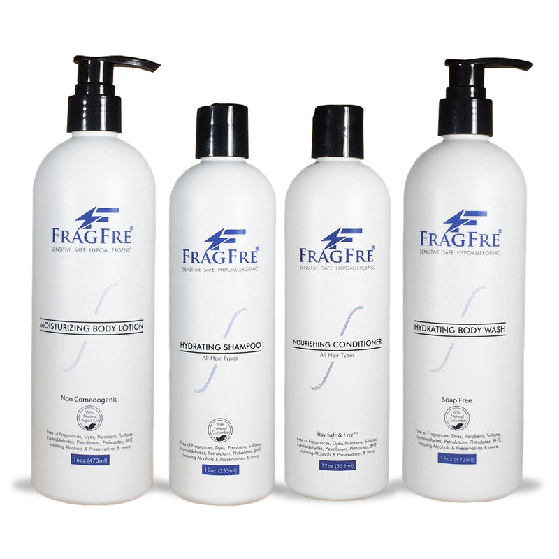 FRAGFRE Skin Care Set for Sensitive Skin (4 items) 2-12 oz, 2-16 oz 