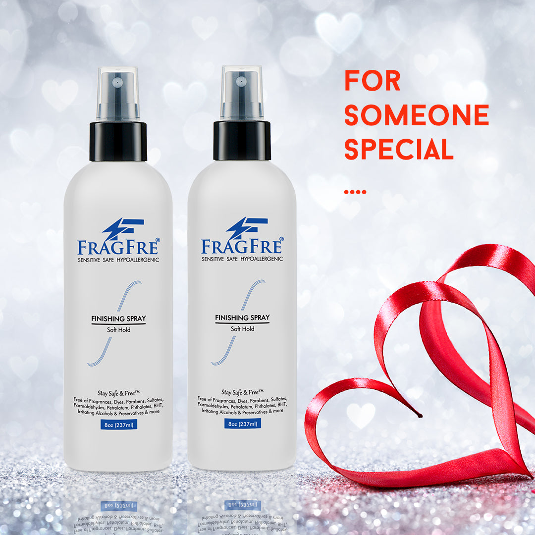 FRAGFRE Hair Finishing Spray Soft Hold 8 oz - Vegan Hair Spray for Sensitive Skin - Hypoallergenic Fragrance Free - Non-irritating Denatured Alcohol