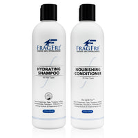 FRAGFRE Shampoo Conditioner Set for Sensitive Skin 2/PK 12/8 oz ea - Fragrance Free Hypoallergenic Sulfate Free - Vegan Color Safe - Natural Cucumber