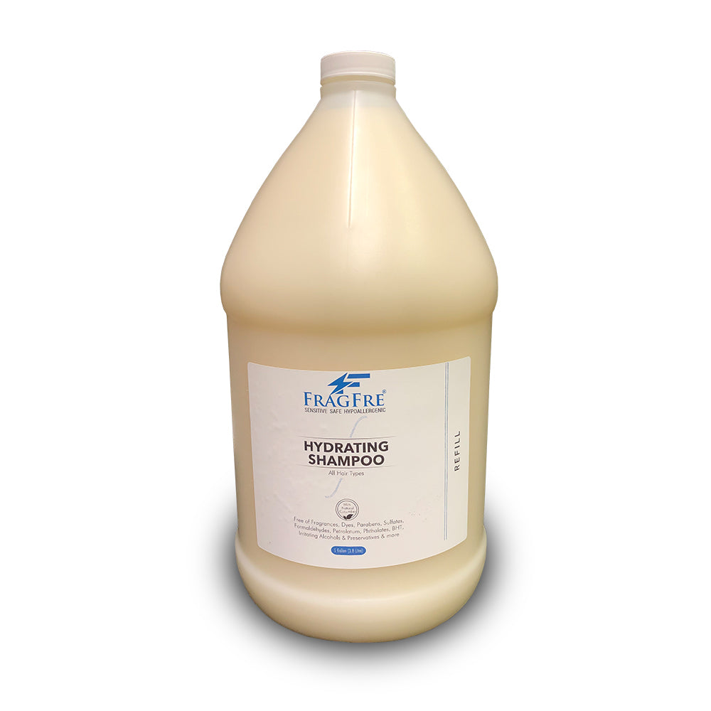 FRAGFRE Hydrating Shampoo 1Gal - Hypoallergenic Sulfate Free Shampoo for Sensitive Skin - Vegan Gluten Free Cruelty Free Color Safe - Natural Cucumber