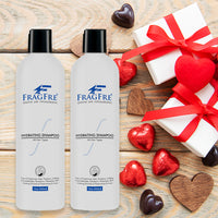 FRAGFRE Hydrating Shampoo 12/8 oz - Hypoallergenic Sulfate Free Shampoo for Sensitive Skin - Vegan Gluten/Cruelty Free Color Safe - Natural Cucumber