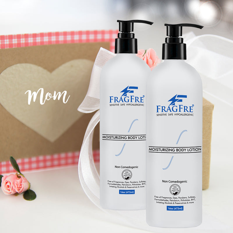 FRAGFRE Moisturizer for Sensitive Skin 16 oz - Fragrance Free Non Comedogenic Lotion - Zinc Oxide for UVA UVB Sun Protection - Oily / Combination Skin