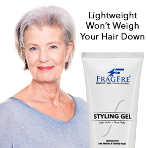 FRAGFRE Light Hold Hair Gel Fragrance Free 8 oz - Lightweight Styling Gel for Fine Fragile and Weakened Hair - Vegan Gluten Free Hypoallergenic