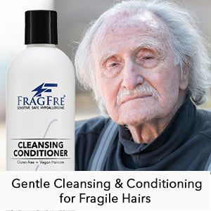 FRAGFRE Cleansing Conditioner for Fine Fragile and Treated Hairs 12 oz (2-Pack Gift Set) - Mild Conditioning Shampoo for Sensitive Skin - Sulfate Free