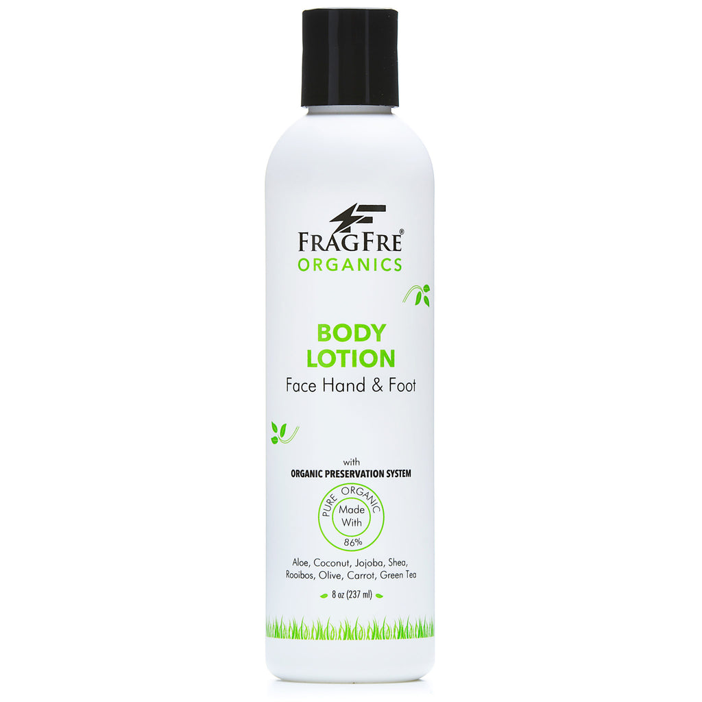 FRAGFRE Organic Body Lotion 8 oz - Naturally Preserved for Men and Women 