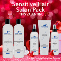 FRAGFRE Professional Hair Salon Set for Sensitive Skin 8/12 oz/ea (5-Pack Gift Set) - Shampoo-Conditioner-Hair Detangler-Styling Gel-Finishing Spray