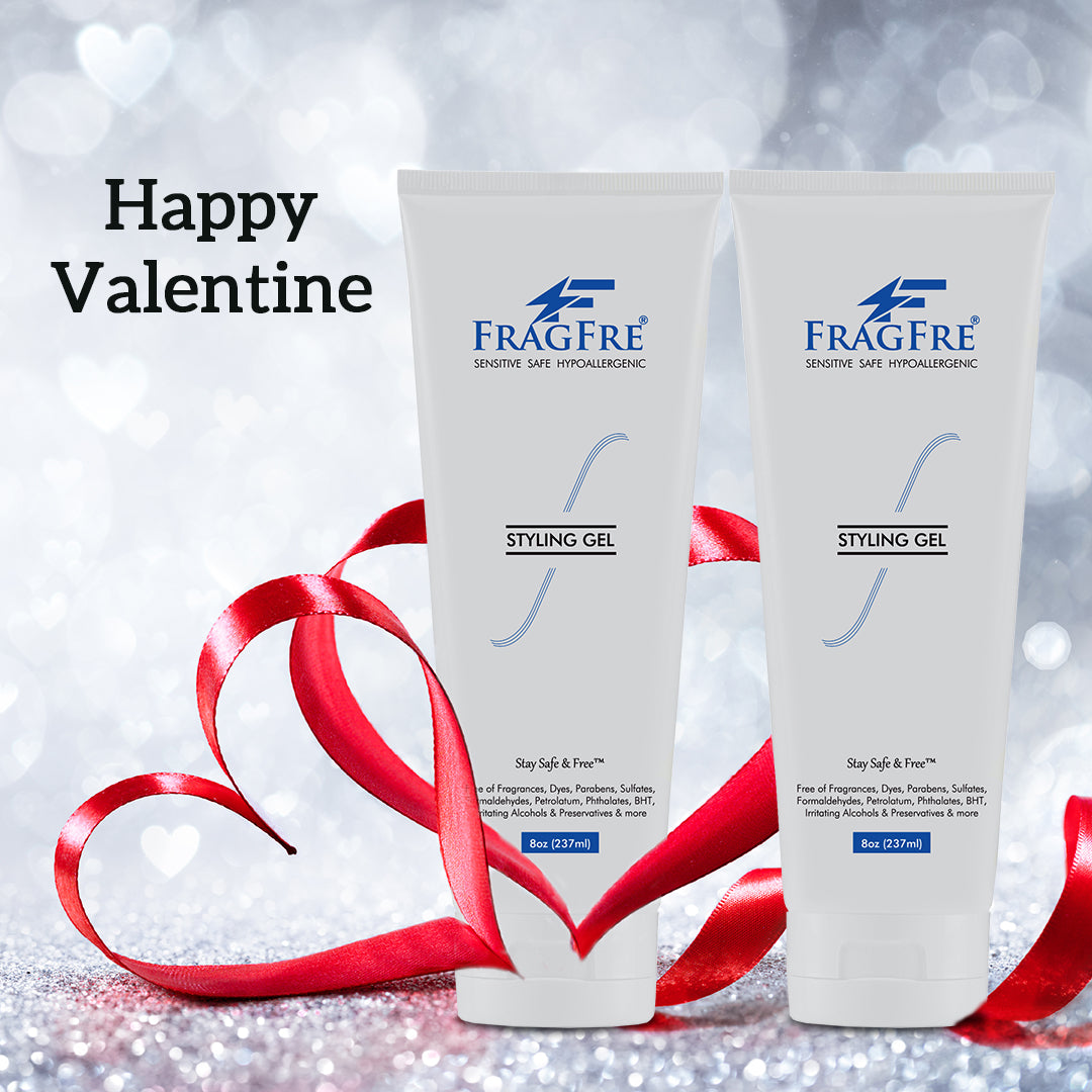 FRAGFRE Hair Styling Gel Medium Hold 8 oz - Hair Gel for Sensitive Skin - Fragrance Free Paraben Free Hypoallergenic - Gluten Free Vegan Cruelty Free