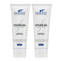 FRAGFRE Firm Hold Hair Gel Fragrance Free 8 oz (2-Pack Gift Set) - Strong Styling Gel for Extreme Hair Styles - Paraben Free Hypoallergenic Sensitive