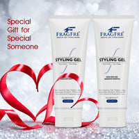 FRAGFRE Firm Hold Hair Gel Fragrance Free 8 oz (2-Pack Gift Set) - Strong Styling Gel for Extreme Hair Styles - Paraben Free Hypoallergenic Sensitive