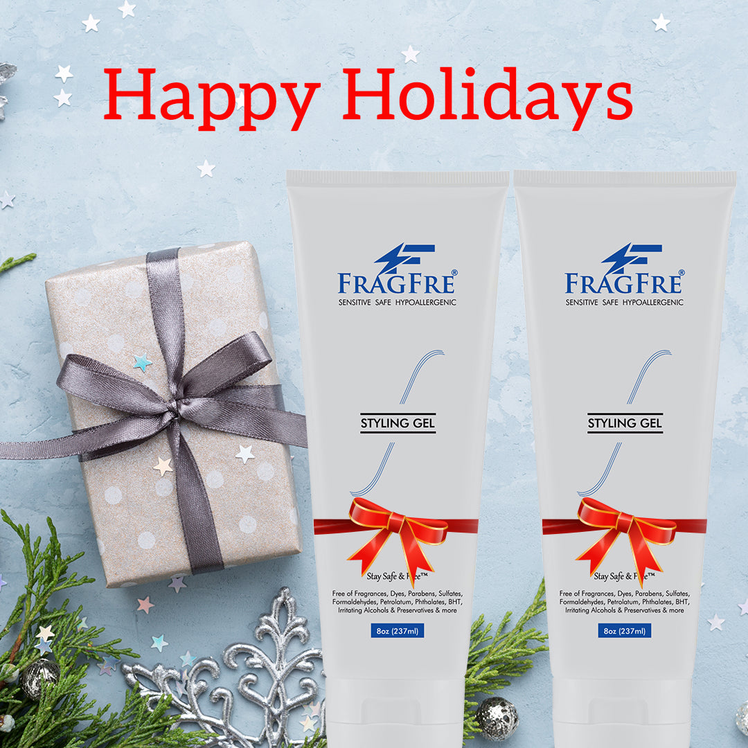 FRAGFRE Hair Styling Gel Medium Hold 8 oz - Hair Gel for Sensitive Skin - Fragrance Free Paraben Free Hypoallergenic - Gluten Free Vegan Cruelty Free