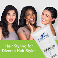 FRAGFRE Firm Hold Hair Gel Fragrance Free 8 oz - Strong Styling Gel for Extreme Hair Styles - Paraben Free Hypoallergenic Sensitive Vegan Gluten Free