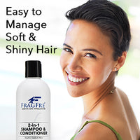 FRAGFRE 2 in 1 Shampoo and Conditioner 12 oz (2-Pack Gift Set) -  Vegan Gluten Free Cruelty Free - Hypoallergenic Sulfate Free Shampoo for Short Hairs