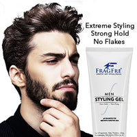 FRAGFRE Hair Gel for Men Firm Hold 8 oz - Men's Styling Gel for Extreme Hair Styles - Paraben Free Fragrance Free Hypoallergenic - Vegan Gluten Free