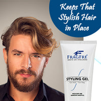 FRAGFRE Firm Hold Hair Gel Fragrance Free 8 oz - Strong Styling Gel for Extreme Hair Styles - Paraben Free Hypoallergenic Sensitive Vegan Gluten Free