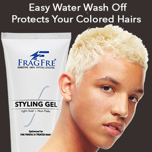 FRAGFRE Light Hold Hair Gel Fragrance Free 8 oz - Lightweight Styling Gel for Fine Fragile and Weakened Hair - Vegan Gluten Free Hypoallergenic