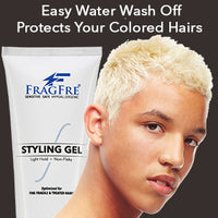 FRAGFRE Light Hold Hair Gel Fragrance Free 8 oz - Lightweight Styling Gel for Fine Fragile and Weakened Hair - Vegan Gluten Free Hypoallergenic