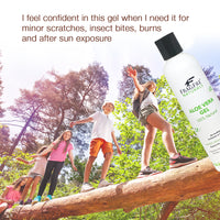 FRAGFRE All-Natural Aloe Vera Gel 8 oz - No Synthetic Carbomer or Acrylate - 100% Natural Aloe Vera Soothing Gel - Fragrance Free Vegan Gluten Free
