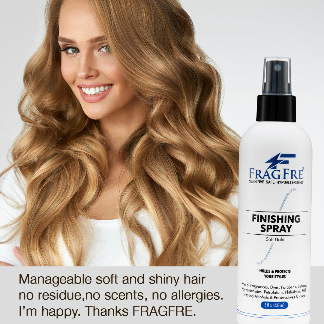 FRAGFRE Hair Finishing Spray Soft Hold - 1 oz Sample - Perfect Travel Size TSA  Compliant