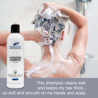 FRAGFRE Hydrating Shampoo 12/8 oz - Hypoallergenic Sulfate Free Shampoo for Sensitive Skin - Vegan Gluten/Cruelty Free Color Safe - Natural Cucumber